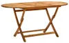 vidaXL Skladací záhradný stôl 160x85x75 cm masívne drevo Náhľad obrázku produktu 7