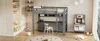 Lit mezzanine 90 x 200 cm en pin pour enfants, avec bureau Voir les images du produit 20