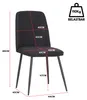 Albatros BONO Stoffstuhl Schwarz– 2er-Set Esszimmerstühle Produktbild-Vorschau 5