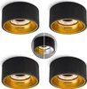 SSC-LUXon 4 Stück OLINO Deckenlampe schwarz gold rund mit Produktbild-Vorschau 2