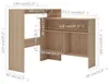 vidaXL Barový stôl s 2 doskami dubový vzhľad 130x40x120 cm Náhľad obrázku produktu 7