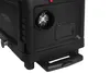 A close-up view of the side of a black diesel heater, showing a vent and a control panel. Voir les images du produit