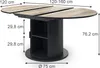 Esstisch Vicco Tavero Eiche rustikal/Schwarz 160 x 120 cm Produktbild-Vorschau 2