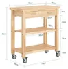 Maßzeichnung des SoBuy Küchenwagens FKW24-II-N: 90x76x36 cm mit Rollen und Regalen Anteprima dell’immagine prodotto