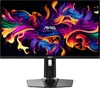A computer monitor with a colorful abstract wallpaper displayed on its screen, shown from the front on a stand. Produktbild-Vorschau