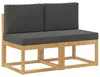 vidaXL 2 Stück Outdoor Mittelsofa Massivholz Akazie Weiß Produktbild-Vorschau 1