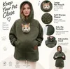 Uni Haustier Hoodie aus Fleece mit Reißverschlusstasche Produktbild-Vorschau 4