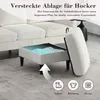 LVHOM Canapé 3 places avec pouf, 196,5 cm Canapé modulable Voir les images du produit 3