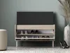 Sitzender Klappschuhschrank RENATE – Eiche Cremona / Produktbild-Vorschau 2