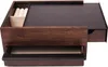 A wooden jewelry box with a black tray and a drawer. Voir les images du produit