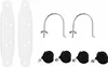 A collection of accessories for an oil radiator, including mounting plates, U-shaped brackets, and casters. Produktbild-Vorschau