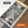 Besteckkasten für Küche, Ausziehbarer Besteckschublade 6-8 Produktbild-Vorschau 4