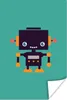 MuchoWow® Poster Roboter - Gesicht - Antenne - Blau - Produktbild-Vorschau 1