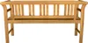 A wooden garden bench shown from the front against a white background. Produktbild-Vorschau
