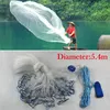 18ft 5.4M Cast Net Fishing Net Ręcznie formowana sieć Podgląd zdjęcia produktu 9