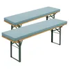 Set van 2 bierbankkussens 220 x 25 cm, turkoois, 4 cm dik, Productafbeelding-voorbeeld 1