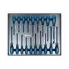 A set of screwdrivers neatly arranged in a tool organizer. Voir les images du produit