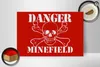 Holzschild Hinweis 30x20cm Danger Minefield Schädel Produktbild-Vorschau 2