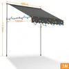 Jayseuw Klemmmarkise mit LED 300x120cm Markise Produktbild-Vorschau 2