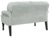 vidaXL Bank mit Rückenlehne Hellgrau 119,5x64,5x75 cm Samt Produktbild-Vorschau 5