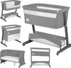A collage of different configurations and views of a baby crib/bed. Náhľad obrázku produktu