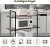 GOPLUS 3 Ebenen Bücherregal, Standregal mit Metallrahmen, Produktbild-Vorschau 3