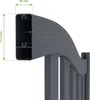 Flügeltor 4m MEIJE H.140 graues Aluminium Produktbild-Vorschau 10