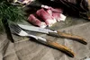 Jeu de six fourchettes pour steak, en bois d'olivier, Voir les images du produit 3