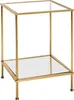 HAKU Beistelltisch gold - Metall, Sicherheitsglas 5 mm, Produktbild-Vorschau 1