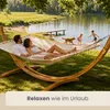 XXL Hängematte mit Holzgestell 325 cm - Outdoor Set für 2 Produktbild-Vorschau 9