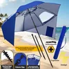 Parasol plażowy Peviasot z spiralnym kotwicą do piasku, 210 Podgląd zdjęcia produktu 7