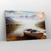 Bild auf Leinwand - Leinwandbild - Berge See Boot - Produktbild-Vorschau 4
