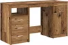 vidaXL Schreibtisch mit Unterschrank Altholz Holzwerkstoff Produktbild-Vorschau 1