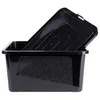 A black storage container with its lid resting on top, shown against a white background. Produktbild-Vorschau