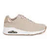 A side view of a single natural-colored Skechers sneaker against a white background. Produktbild-Vorschau
