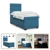 The Living Store Boxspringbett mit Matratze Blau 90x190 cm Produktbild-Vorschau 1