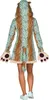 Rückansicht des Leopard Kostüms Shira für Damen mit Kapuze, angenähtem Schwanz und heruntergeklappten Pfoten-Fäustlingen. Produktbild-Vorschau