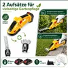 Akku-Heckenschere in Gelb, 2 Akkus & Ladegerät im Set – Produktbild-Vorschau 5