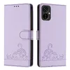 Leder Hülle für Tecno Camon 19 Neo Süße Katze Flip Case Produktbild-Vorschau 2