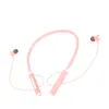 A pair of pink neckband earphones with silver accents, presented on a white background. Náhled obrázku produktu