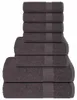 vidaXL 8-tlg. Handtuch-Set FROGN Anthrazit 360 g/m² Produktbild-Vorschau 7