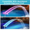 Fontaine de piscine avec cascade et éclairage LED solaire à Voir les images du produit 9