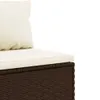 9-tlg. Garten-Sofagarnitur mit Kissen Braun Poly Rattan Produktbild-Vorschau 6