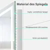 SONNI Badspiegel mit LED Beleuchtung energiesparend IP44 Produktbild-Vorschau 5