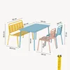 Kinderset 'Etroubles', 4-delig: Kindertafel met 2 stoelen Productafbeelding-voorbeeld 3