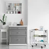 relaxdays Servierwagen weiß 68,0 x 40,5 x 68,5 cm Produktbild-Vorschau 2