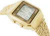 A close-up, angled shot of a gold Casio Vintage digital watch. Produktbild-Vorschau