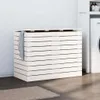 vidaXL Komoda na pranie biała 88,5x44x66 cm lite drewno Podgląd zdjęcia produktu 2