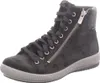 A single black high-top sneaker with a zipper and laces, shown from the side against a white background. Anteprima dell’immagine prodotto