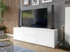 A modern living room with a TV stand, television, speakers, and coffee tables. Náhľad obrázku produktu